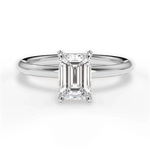 Brenda Emerald Cut Lab Grown Diamond Platinum Engagement Ring
