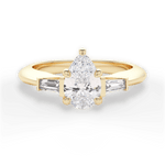 Emily Pear Cut Lab Grown Diamond 18Kt Yellow Gold Engagement Ring