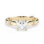 Claire Asscher Cut Lab Grown Diamond 18Kt Yellow Gold Engagement Ring