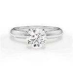 Aria Round Cut Lab Grown Diamond 14Kt White Gold Engagement Ring