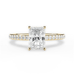 Joan Radiant Cut Lab Grown Diamond 18Kt Yellow Gold Engagement Ring