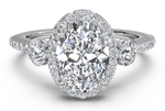 Julia Oval Cut Lab Grown Diamond 14Kt White Gold Engagement Ring