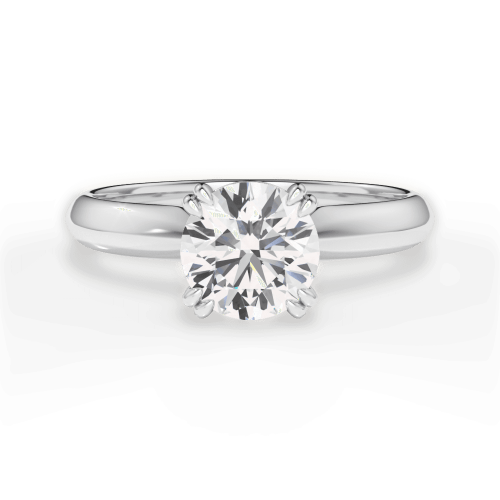 Anastasia Round Cut Lab Grown Diamond 18Kt White Gold Engagement Ring