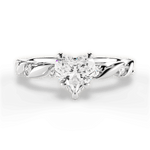 Emma Heart Cut Lab Grown Diamond 14Kt White Gold Engagement Ring