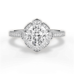 Hayley Cushion Cut Lab Grown Diamond Platinum Engagement Ring