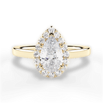 Fiona Pear Cut Lab Grown Diamond 18Kt Yellow Gold Engagement Ring