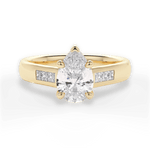 Brittany Pear Cut Lab Grown Diamond 18Kt Yellow Gold Engagement Ring