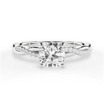 Charlotte Cushion Cut Lab Grown Diamond 18Kt White Gold Engagement Ring