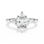 Cynthia Marquise Cut Lab Grown Diamond Platinum Engagement Ring