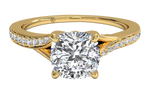 Elise Cushion Cut Lab Grown Diamond 18Kt Yellow Gold Engagement Ring
