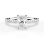 Elizabeth Radiant Cut Lab Grown Diamond 18Kt White Gold Engagement Ring