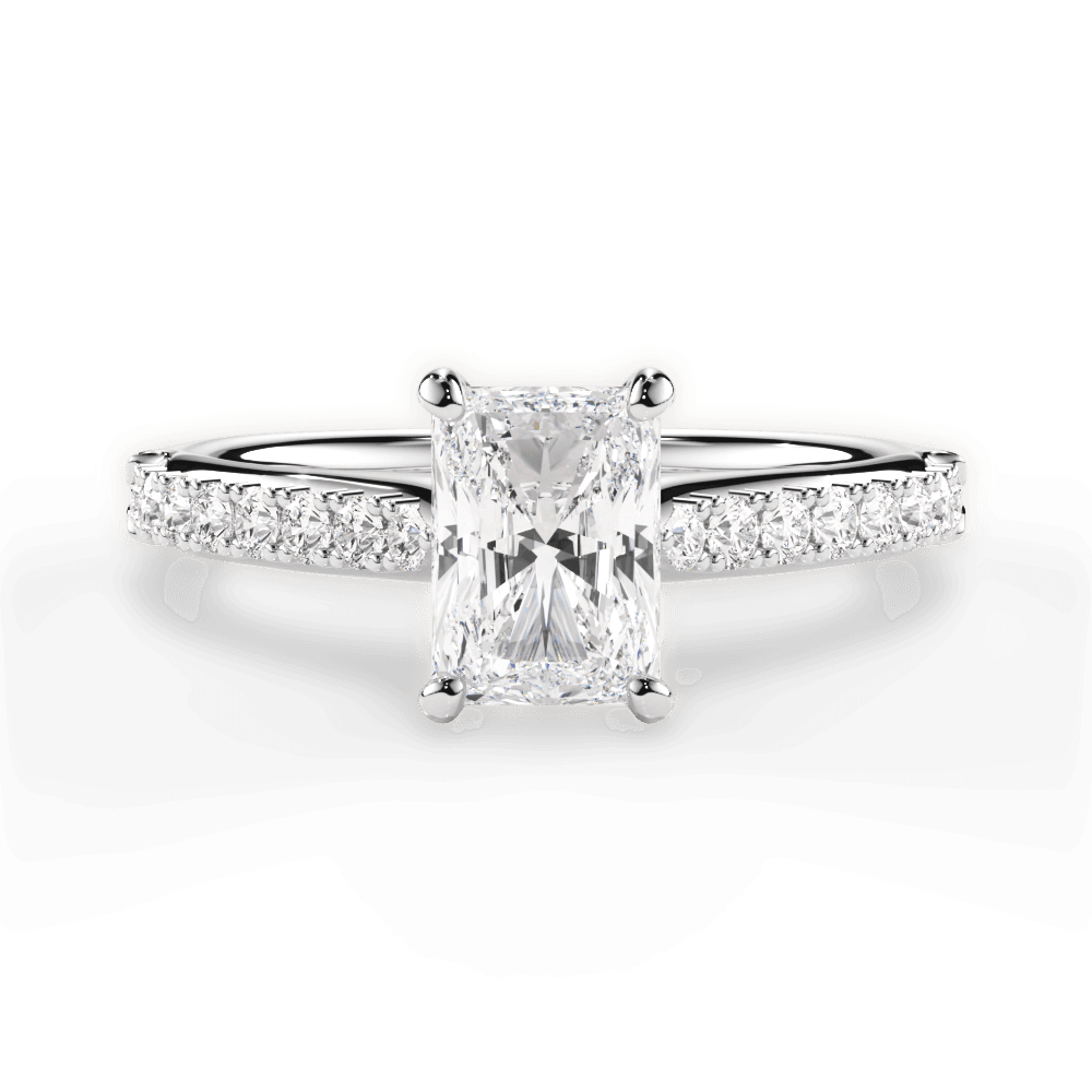 Elizabeth Radiant Cut Lab Grown Diamond 18Kt White Gold Engagement Ring