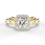 Erica Cushion Cut Lab Grown Diamond 18Kt Yellow Gold Engagement Ring