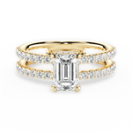 Christie Emerald Cut Lab Grown Diamond 18Kt Yellow Gold Engagement Ring