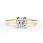 Gemma Cushion Cut Lab Grown Diamond 18Kt Yellow Gold Engagement Ring