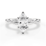 Charlotte Marquise Cut Lab Grown Diamond Platinum Engagement Ring