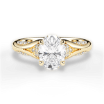 Isabel Oval Cut Lab Grown Diamond 18Kt Yellow Gold Engagement Ring