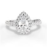 Kim Pear Cut Lab Grown Diamond 18Kt White Gold Engagement Ring