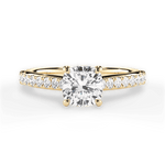 Elizabeth Cushion Cut Lab Grown Diamond 18Kt Yellow Gold Engagement Ring