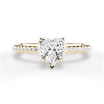 Giselle Heart Cut Lab Grown Diamond 18Kt Yellow Gold Engagement Ring