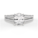 Jessica Oval Cut Lab Grown Diamond 14Kt White Gold Engagement Ring