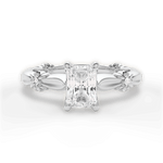 Claire Radiant Cut Lab Grown Diamond 18Kt White Gold Engagement Ring