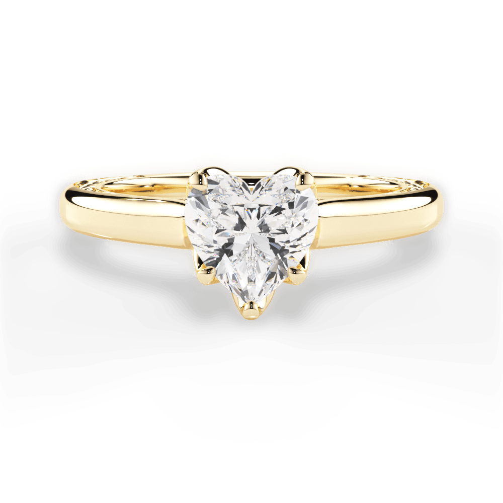 Carrie Heart Cut Lab Grown Diamond 18Kt Yellow Gold Engagement Ring