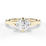 Ashley Oval Cut Lab Grown Diamond 18Kt Yellow Gold Engagement Ring