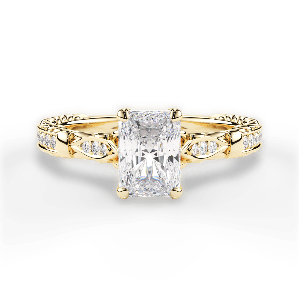 Gabriela Radiant Cut Lab Grown Diamond 18Kt Yellow Gold Engagement Ring