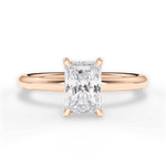 Brenda Radiant Cut Lab Grown Diamond 18Kt Rose Gold Engagement Ring