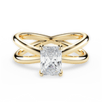 Ada Radiant Cut Lab Grown Diamond 18Kt Yellow Gold Engagement Ring