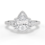 Joyce Pear Cut Lab Grown Diamond 18Kt White Gold Engagement Ring