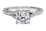 Elise Cushion Cut Lab Grown Diamond 14Kt White Gold Engagement Ring