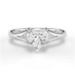 Isabel Heart Cut Lab Grown Diamond Platinum Engagement Ring
