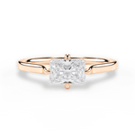 Bernadette Radiant Cut Lab Grown Diamond 18Kt Rose Gold Engagement Ring