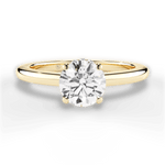 Brianna Round Cut Lab Grown Diamond 18Kt Yellow Gold Engagement Ring