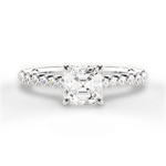 Dana Asscher Cut Lab Grown Diamond Platinum Engagement Ring