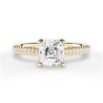 Helen Asscher Cut Lab Grown Diamond 18Kt Yellow Gold Engagement Ring