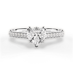 Deborah Heart Cut Lab Grown Diamond Platinum Engagement Ring