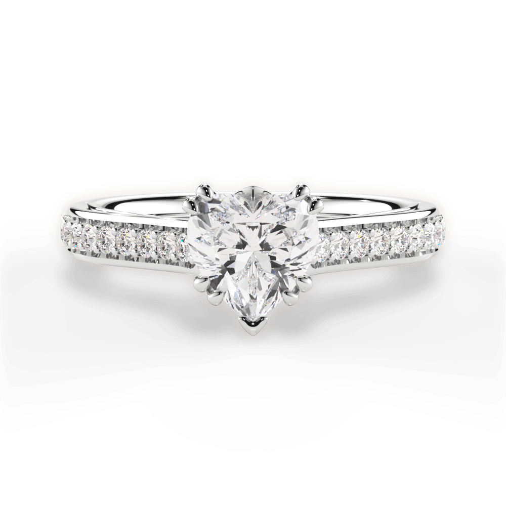 Deborah Heart Cut Lab Grown Diamond Platinum Engagement Ring