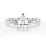 Charlotte Pear Cut Lab Grown Diamond 14Kt White Gold Engagement Ring