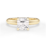 Beth Asscher Cut Lab Grown Diamond 18Kt Yellow Gold Engagement Ring