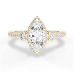Julia Marquise Cut Lab Grown Diamond 18Kt Yellow Gold Engagement Ring