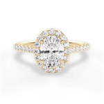 Leah Oval Cut Lab Grown Diamond 18Kt Yellow Gold Engagement Ring
