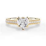 Deborah Heart Cut Lab Grown Diamond 18Kt Yellow Gold Engagement Ring