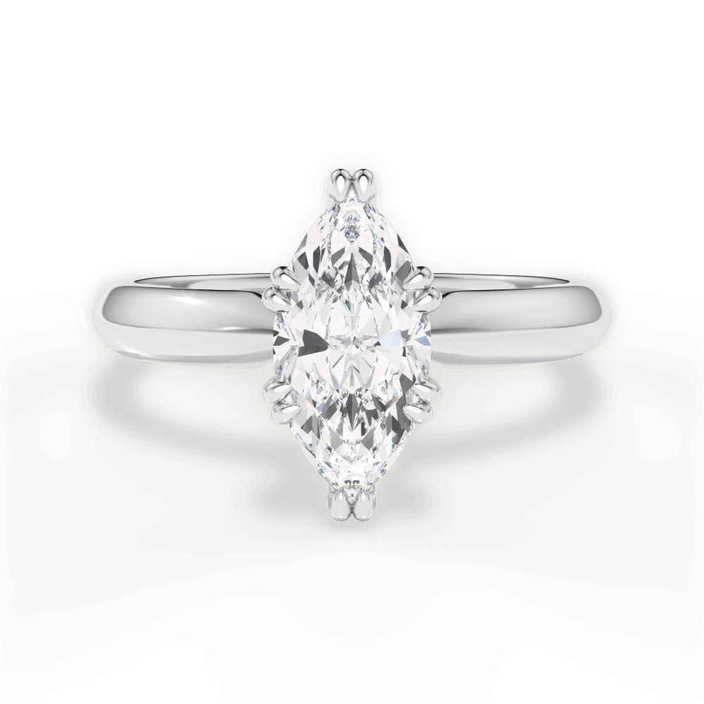 Anastasia Marquise Cut Lab Grown Diamond Platinum Engagement Ring