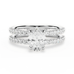 Christie Oval Cut Lab Grown Diamond 14Kt White Gold Engagement Ring