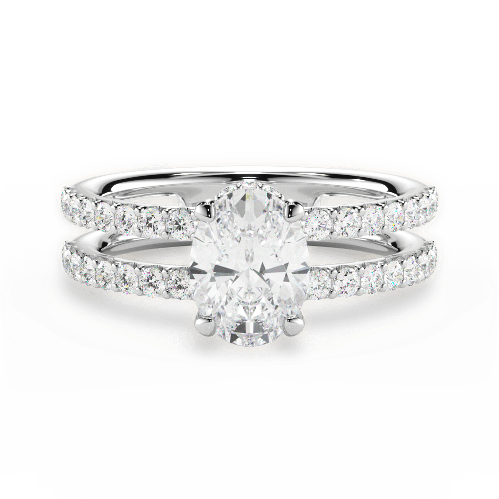 Christie Oval Cut Lab Grown Diamond Platinum Engagement Ring