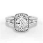 Lillian Oval Cut Lab Grown Diamond Platinum Engagement Ring