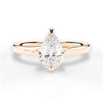 Ashley Pear Cut Lab Grown Diamond 18Kt Rose Gold Engagement Ring